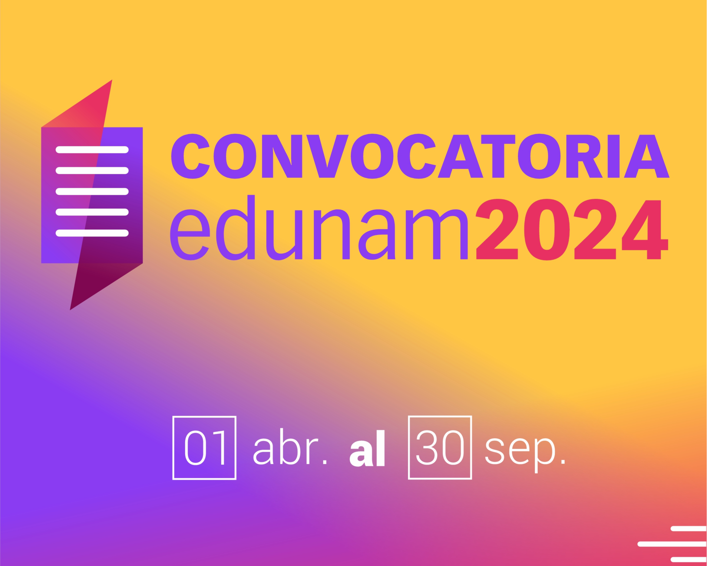 Edunam abre la Convocatoria 2024 para publicar